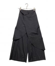 TREEMINGBIRD（トリミングバード）の古着「Wrap Double-layered Pants」｜グレー
