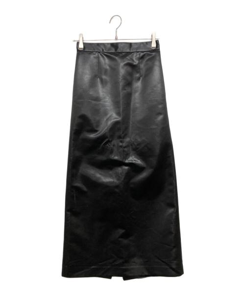 LOEFF（ロエフ）LOEFF (ロエフ) サテンマキシ タイトスカート ブラック サイズ:SIZE0の古着・服飾アイテム