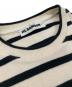 中古・古着 JIL SANDER+ (ジルサンダープラス) ロゴパッチボーダーTシャツ ホワイト×ブラック サイズ:SIZE XS：10000円