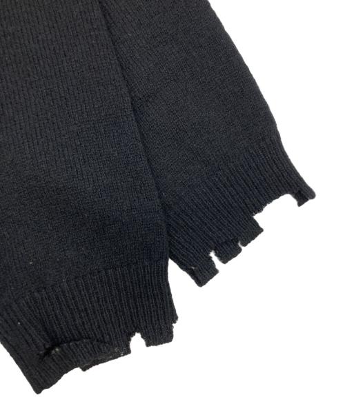 SAINT MICHAEL（セントマイケル）SAINT MICHAEL (セントマイケル) CP CREW KNITSMILEダメージ加工ニット ブラック サイズ: SIZE Mの古着・服飾アイテム
