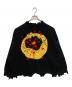 SAINT MICHAEL (セントマイケル) CP CREW KNITSMILEダメージ加工ニット ブラック サイズ: SIZE M：50000円