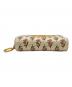 中古・古着 TORY BURCH (トリーバーチ) ラウンドジップウォレット イエロー×ベージュ サイズ:実寸サイズをご参照下さい。：9000円