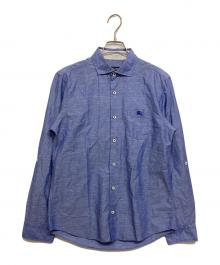 BURBERRY BLACK LABEL（バーバリーブラックレーベル）の古着「長袖シャツ」｜ブルー