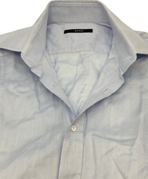 GUCCI（グッチ）GUCCI (グッチ) ドレスシャツ ブルー サイズ:SIZE42の古着・服飾アイテム