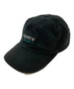 SUPREMEシュプリーム）の古着「Washed Flannel 6-Panel　（ウォッシュド・フランネル・シックス・パネル）」｜ブラック