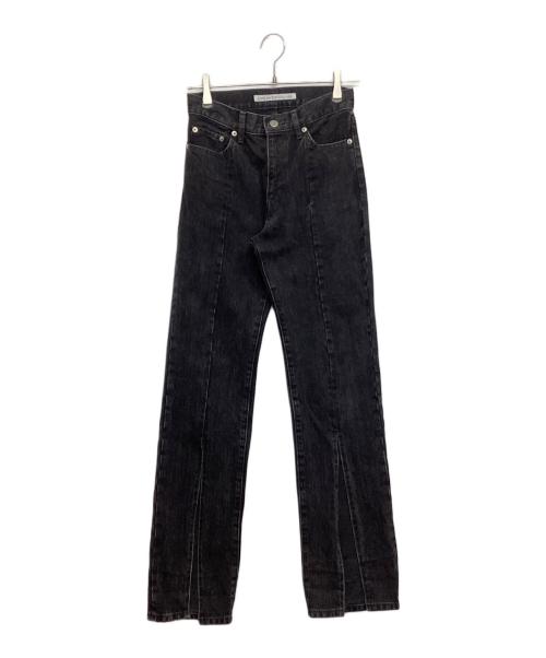 JOHN LAWRENCE SULLIVAN（ジョン ローレンス サリバン）JOHN LAWRENCE SULLIVAN (ジョン ローレンス サリバン) WASHED DENIM SLITTED PANTS/デニムパンツ ブラック サイズ:SIZE Sの古着・服飾アイテム