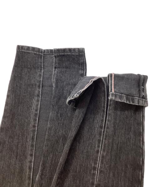 JOHN LAWRENCE SULLIVAN（ジョン ローレンス サリバン）JOHN LAWRENCE SULLIVAN (ジョン ローレンス サリバン) WASHED DENIM SLITTED PANTS/デニムパンツ ブラック サイズ:SIZE Sの古着・服飾アイテム