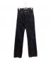 JOHN LAWRENCE SULLIVAN（ジョン ローレンス サリバン）の古着「WASHED DENIM SLITTED PANTS/デニムパンツ」｜ブラック