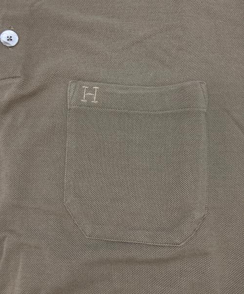 HERMES（エルメス）HERMES (エルメス) ロゴ刺繍ポロシャツ カーキ サイズ:SIZE Lの古着・服飾アイテム