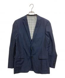BURBERRY BLACK LABEL（バーバリーブラックレーベル）の古着「リネン混サマーテーラードジャケット　D1E22-315-29」｜ネイビー