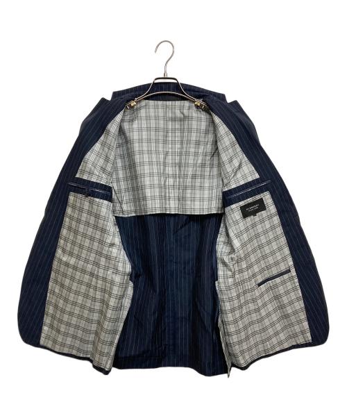 BURBERRY BLACK LABEL（バーバリーブラックレーベル）BURBERRY BLACK LABEL (バーバリーブラックレーベル) リネン混サマーテーラードジャケット　D1E22-315-29 ネイビー サイズ:SIZE Lの古着・服飾アイテム
