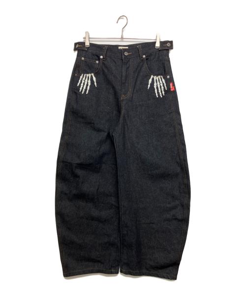 9090（9090）9090 (9090) Bone Hand Denim pants インディゴ サイズ:SIZE Mの古着・服飾アイテム