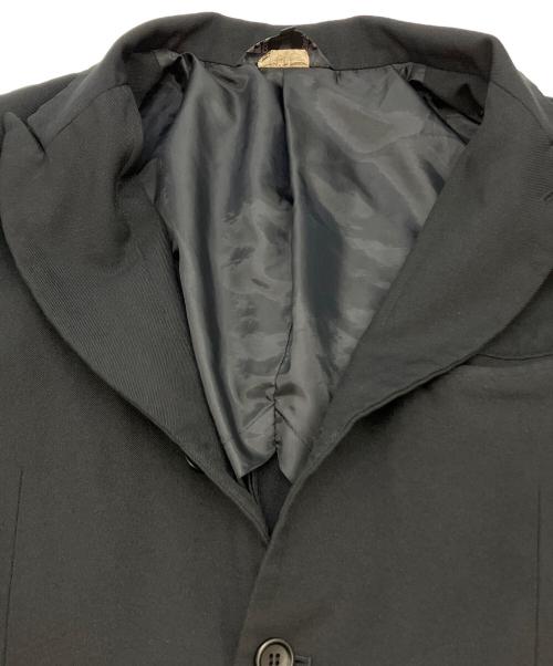 BLACK COMME des GARCONS（ブラックコムデギャルソン）BLACK COMME des GARCONS (ブラックコムデギャルソン) ポリ縮絨3Bジャケット ブラック サイズ:SIZE Lの古着・服飾アイテム