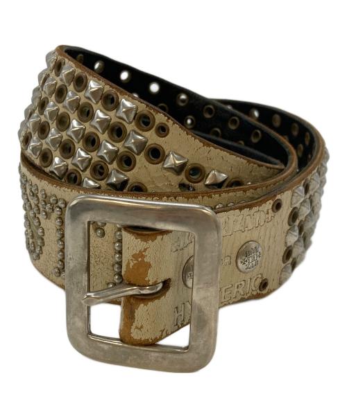 Hysteric Glamour（ヒステリックグラマー）Hysteric Glamour (ヒステリックグラマー) BALTAZAR (バルタザール) レザースタッズベルト ベージュ サイズ:SIZE Sの古着・服飾アイテム