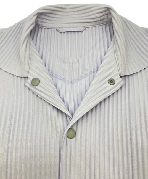HOMME PLISSE ISSEY MIYAKE（オム プリッセ イッセイ ミヤケ）HOMME PLISSE ISSEY MIYAKE (オム プリッセ イッセイ ミヤケ) プリーツコーチジャケット パープル サイズ:SIZE4の古着・服飾アイテム