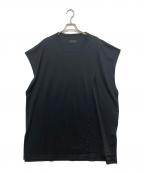 s'yteサイト）の古着「HIGH-GAUGE POLYESTER SMOOTH JERSEY LAYERED SLEEVELESS TOP」｜ブラック