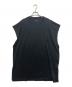 s'yte（サイト）の古着「HIGH-GAUGE POLYESTER SMOOTH JERSEY LAYERED SLEEVELESS TOP」｜ブラック