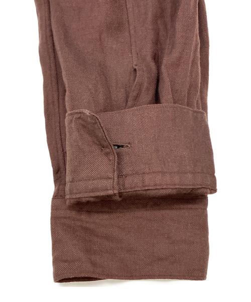 CARUSO（カルーゾ）CARUSO (カルーゾ) ウール リネン ジップブルゾン ブラウン サイズ:SIZE48の古着・服飾アイテム