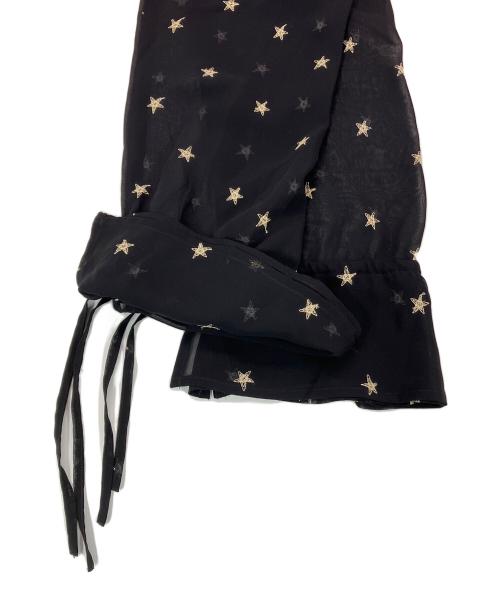 BLANK（ブランク）BLANK (ブランク) STAR EMBROIDERY SHEER SHIRT スターエンブロイダリー シアーシャツ 025001002001001002 ブラック サイズ:SIZE 2の古着・服飾アイテム
