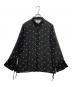 BLANK（ブランク）の古着「STAR EMBROIDERY SHEER SHIRT スターエンブロイダリー シアーシャツ 025001002001001002」｜ブラック