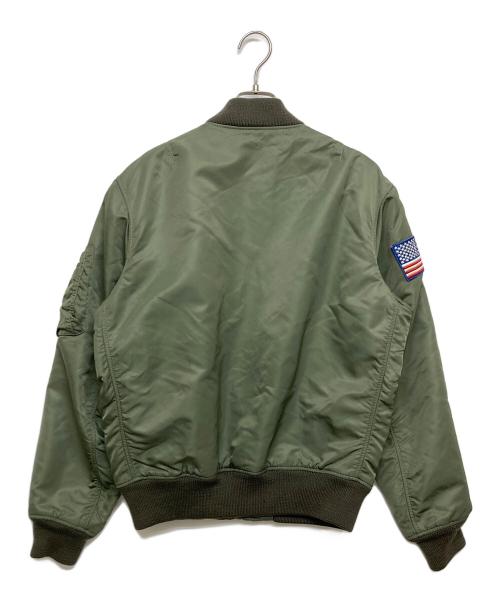 POLO RALPH LAUREN（ポロ・ラルフローレン）POLO RALPH LAUREN (ポロ・ラルフローレン) ワッペンMA-1ジャケット カーキ サイズ:SIZE Sの古着・服飾アイテム