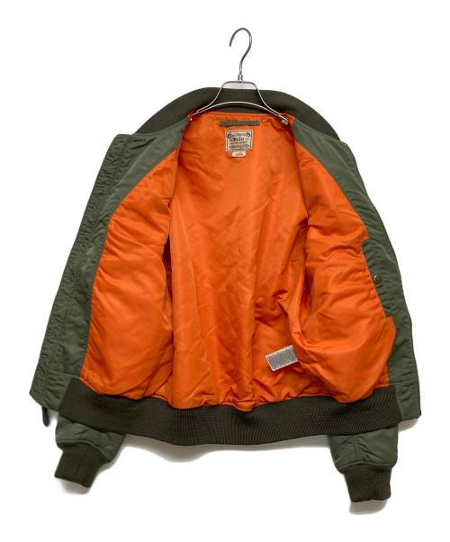 POLO RALPH LAUREN（ポロ・ラルフローレン）POLO RALPH LAUREN (ポロ・ラルフローレン) ワッペンMA-1ジャケット カーキ サイズ:SIZE Sの古着・服飾アイテム