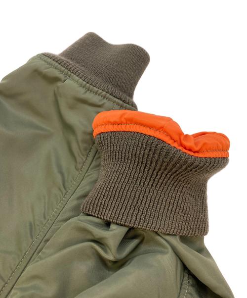 POLO RALPH LAUREN（ポロ・ラルフローレン）POLO RALPH LAUREN (ポロ・ラルフローレン) ワッペンMA-1ジャケット カーキ サイズ:SIZE Sの古着・服飾アイテム