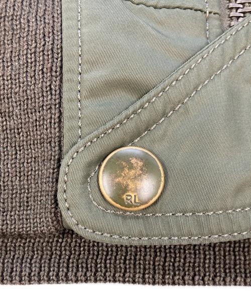 POLO RALPH LAUREN（ポロ・ラルフローレン）POLO RALPH LAUREN (ポロ・ラルフローレン) ワッペンMA-1ジャケット カーキ サイズ:SIZE Sの古着・服飾アイテム