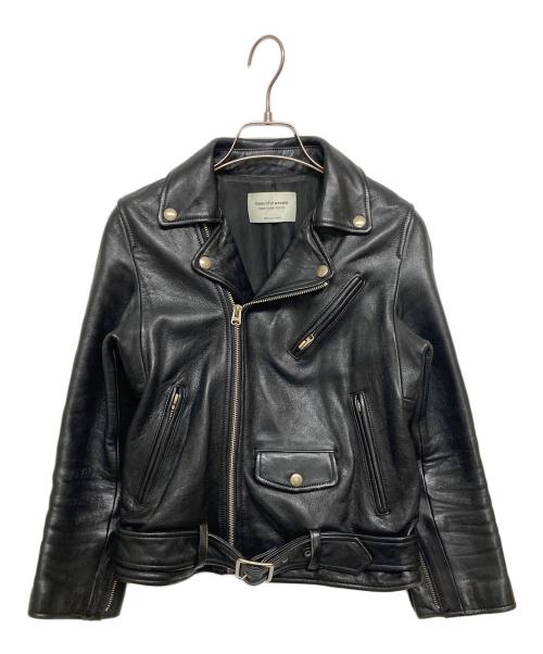 beautiful people（ビューティフルピープル）beautiful people (ビューティフルピープル) vintage leather riders jacket ブラック サイズ:SIZE140の古着・服飾アイテム
