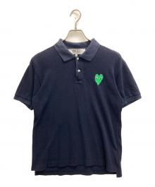 PLAY COMME des GARCONS（プレイコムデギャルソン）の古着「ハートロゴポロシャツ」｜ブラック