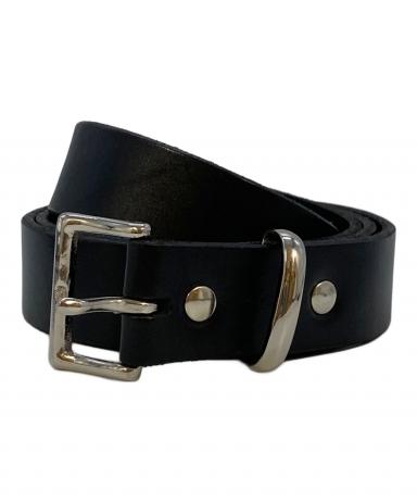 LOEFF ロエフ　スクエアバックル ベルト 中古・古着通販】LOEFF (ロエフ) スクエアバックル ベルト ブラック