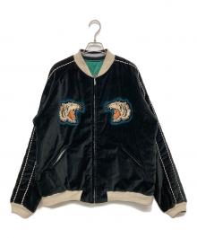 TAILOR TOYO（テーラー東洋）の古着「港商 スペシャルエディション スカジャン " TIGER HEAD × EAGLE "」｜ブラック