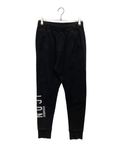 DSQUARED2（ディースクエアード）DSQUARED2 (ディースクエアード) ICON SWEATPANTS　S79KA0014 ブラック サイズ:SIZE XSの古着・服飾アイテム