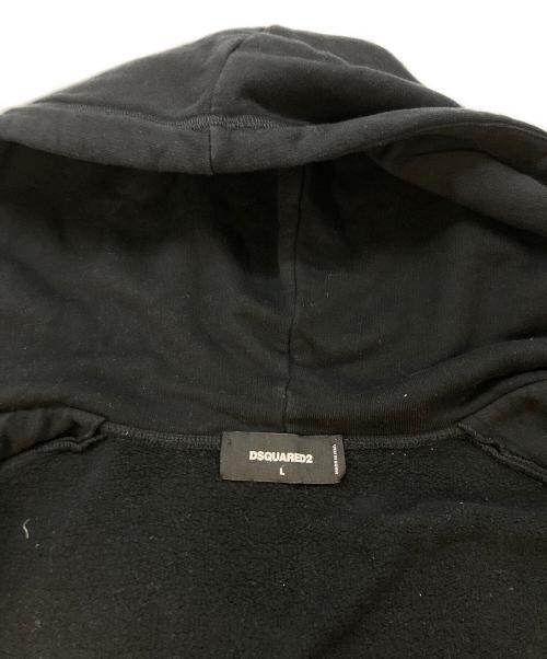 DSQUARED2（ディースクエアード）DSQUARED2 (ディースクエアード) ICON ZIP REFRACTIVE PARKA ブラック サイズ:SIZE Lの古着・服飾アイテム