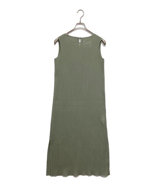 MAISON SPECIAL（メゾンスペシャル）MAISON SPECIAL (メゾンスペシャル) プリーツニットワンピース グリーン サイズ:SIZE Freeの古着・服飾アイテム