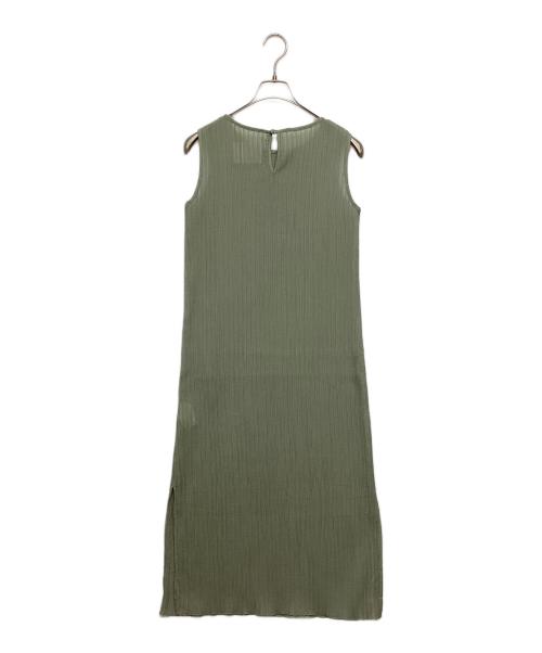 MAISON SPECIAL（メゾンスペシャル）MAISON SPECIAL (メゾンスペシャル) プリーツニットワンピース グリーン サイズ:SIZE Freeの古着・服飾アイテム