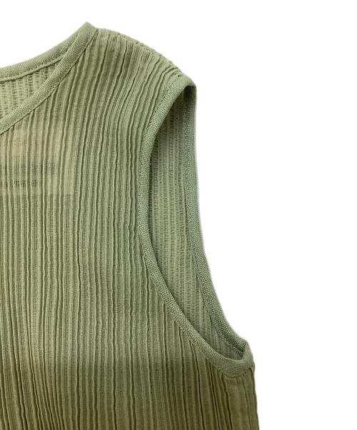 MAISON SPECIAL（メゾンスペシャル）MAISON SPECIAL (メゾンスペシャル) プリーツニットワンピース グリーン サイズ:SIZE Freeの古着・服飾アイテム