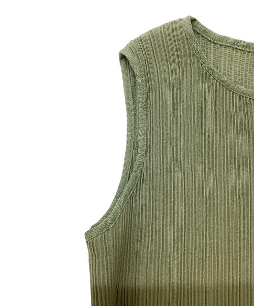 MAISON SPECIAL（メゾンスペシャル）MAISON SPECIAL (メゾンスペシャル) プリーツニットワンピース グリーン サイズ:SIZE Freeの古着・服飾アイテム