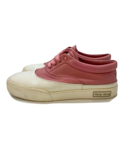 MIU MIU（ミュウミュウ）MIU MIU (ミュウミュウ) スニーカー ピンク サイズ:SIZE36の古着・服飾アイテム