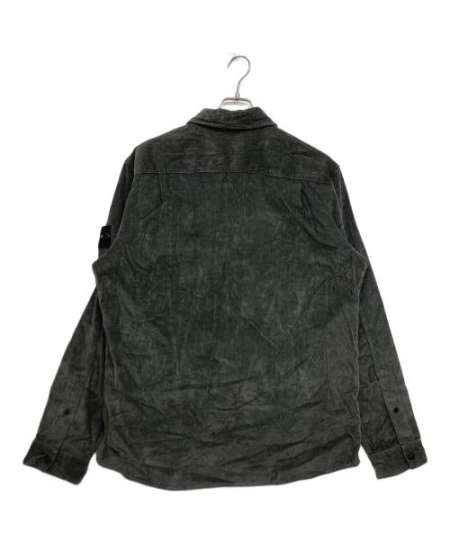 STONE ISLAND（ストーンアイランド）STONE ISLAND (ストーンアイランド) マイクロコーデュロイスナップボタンシャツ グレー サイズ:SIZE XLの古着・服飾アイテム