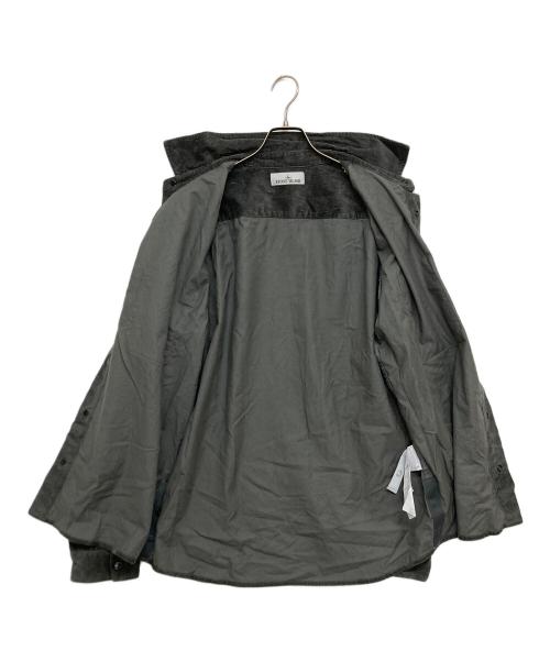 STONE ISLAND（ストーンアイランド）STONE ISLAND (ストーンアイランド) マイクロコーデュロイスナップボタンシャツ グレー サイズ:SIZE XLの古着・服飾アイテム