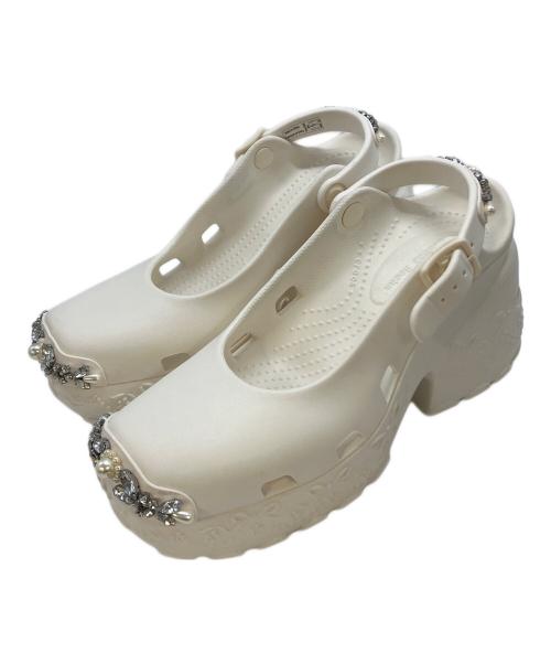 crocs（クロックス）crocs (クロックス) simone roche (シモーン ロシャ) Ballerina Platform(バレリーナ プラットフォーム ホワイト サイズ:SIZE W9の古着・服飾アイテム