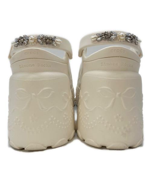 crocs（クロックス）crocs (クロックス) simone roche (シモーン ロシャ) Ballerina Platform(バレリーナ プラットフォーム ホワイト サイズ:SIZE W9の古着・服飾アイテム