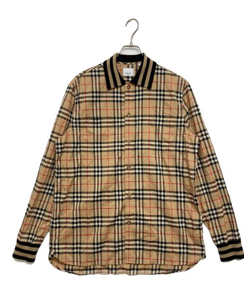 BURBERRY LONDON（バーバリーロンドン）BURBERRY LONDON (バーバリーロンドン) ノヴァチェックシャツ - Towner(タウナー） ブラウン サイズ:SIZE Mの古着・服飾アイテム