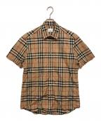 BURBERRY LONDONバーバリーロンドン）の古着「ノバチェックS/Sシャツ」｜ブラウン