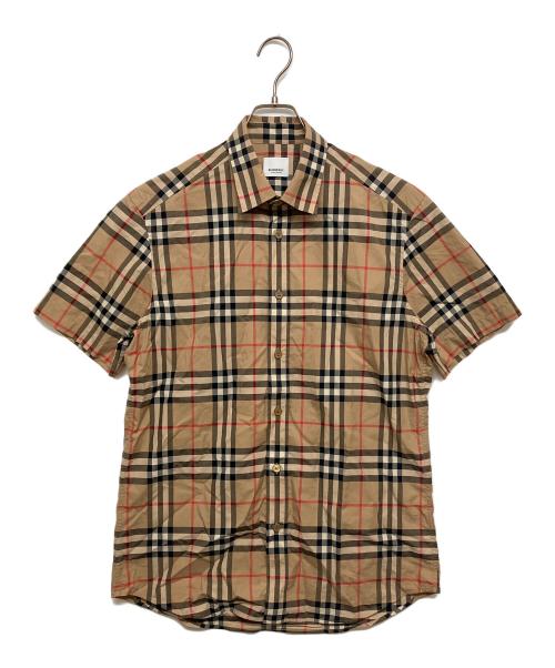 BURBERRY LONDON（バーバリーロンドン）BURBERRY LONDON (バーバリーロンドン) ノバチェックS/Sシャツ ブラウン サイズ: SIZE Mの古着・服飾アイテム