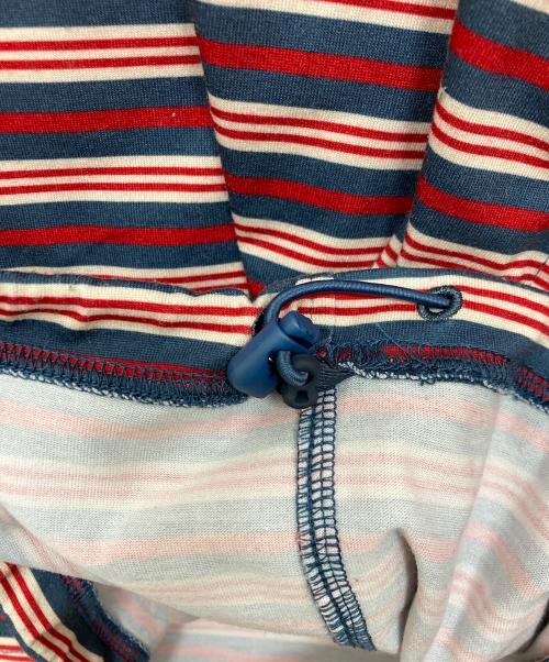 DAIWA PIER39（ダイワ ピア39）DAIWA PIER39 (ダイワ ピア39) TECH DRAWSTRING MULTI BORDER S/S TEE(テック ドローストリング マルチボーダー エスエス ティー） レッド×ネイビー サイズ:SIZE XLの古着・服飾アイテム