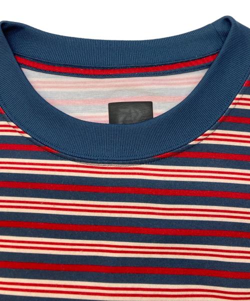 DAIWA PIER39（ダイワ ピア39）DAIWA PIER39 (ダイワ ピア39) TECH DRAWSTRING MULTI BORDER S/S TEE(テック ドローストリング マルチボーダー エスエス ティー） レッド×ネイビー サイズ:SIZE XLの古着・服飾アイテム