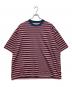 DAIWA PIER39（ダイワ ピア39）の古着「TECH DRAWSTRING MULTI BORDER S/S TEE(テック ドローストリング マルチボーダー エスエス ティー）」｜レッド×ネイビー