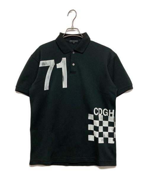 COMME des GARCONS HOMME（コムデギャルソン オム）COMME des GARCONS HOMME (コムデギャルソン オム) ナンバリングチェッカーポロシャツ ブラック サイズ:SIZE Mの古着・服飾アイテム